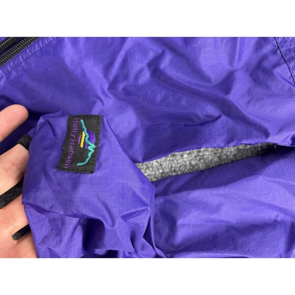 Vintage Helly Hansen Jacket Mens Medium Purple Anorak Half Zip Windbreaker 90s - Picture 5 of 6